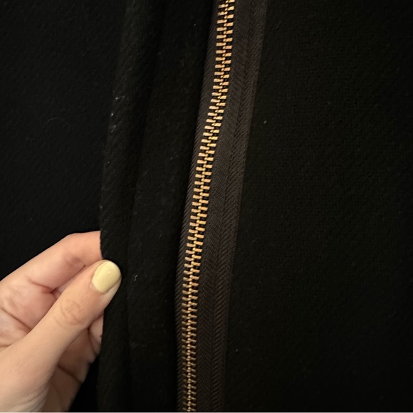 J. Crew Women’s Stadium Cloth Nello Gori Coat Black size 8 - Picture 5 of 5